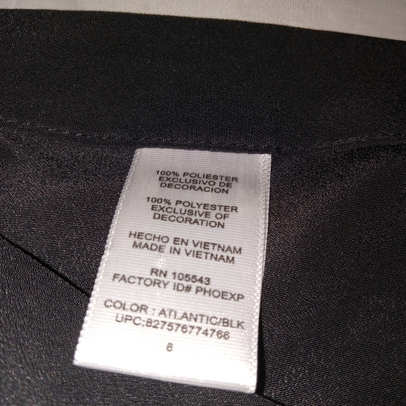 Derek Lam Black/Blue Semi Sheer  Lightweight Skirt 8 - Picture 3 of 7